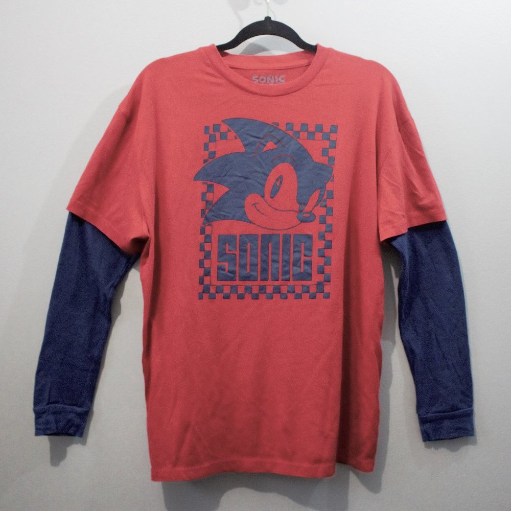 Sonic the Hedgehog🦔 Long sleeve Red and blue Sz L